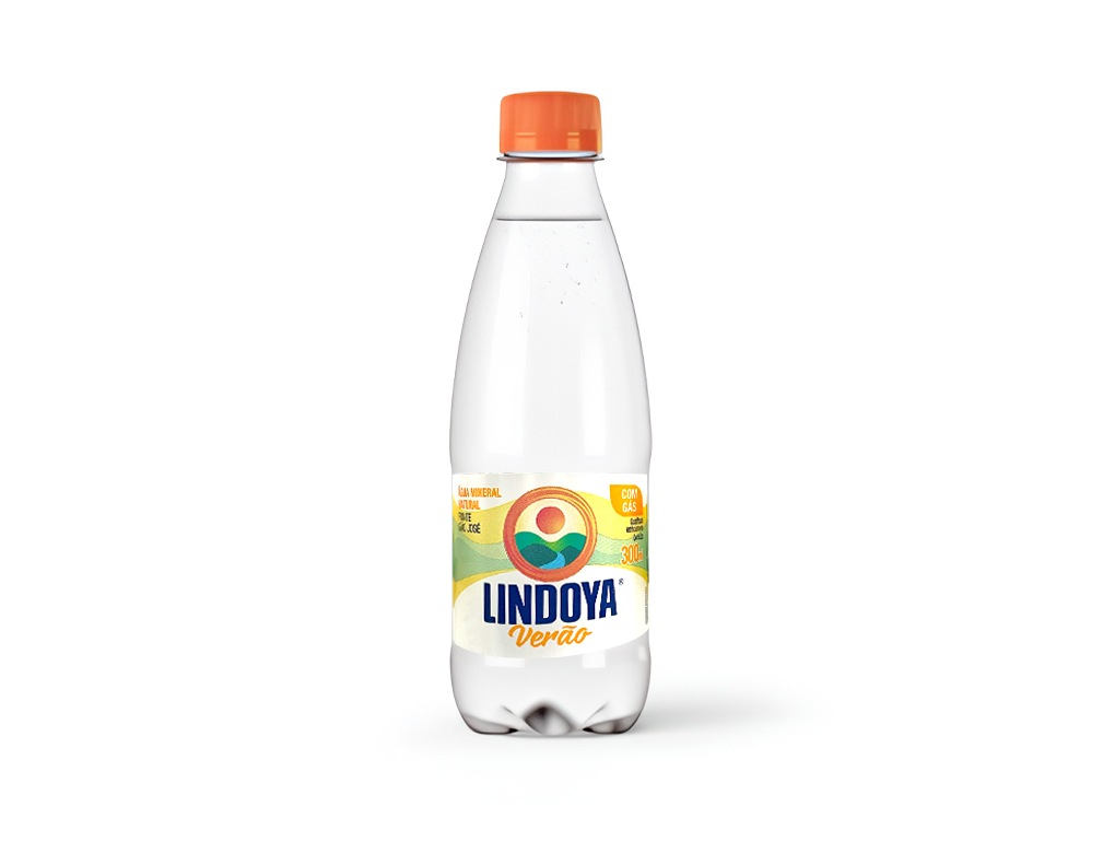 ÁGUA MINERAL LINDOYA VERÃO COM GÁS 300 ML (PCT 12 UN)